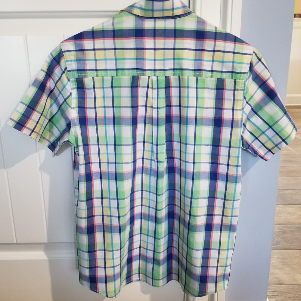 Boys Chaps M 10/12  button down short sleeve Easter